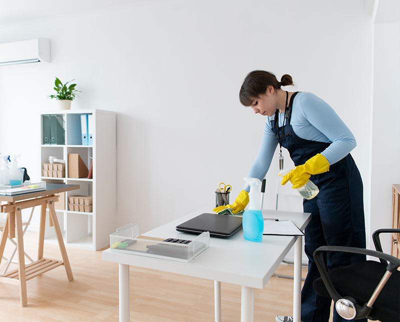 Cleaning services DIFC — Spring Blue cleaning a corporate office in DIFC Dubai